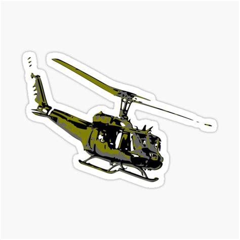 Uh Sticker Huey Sticker Huey Decal Uh Huey Decal Uh Huey Helicopter