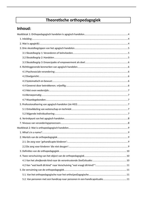 Samenvatting Theoretische Orthopedagogiek 1ORTH Nicky Dirckx 15 20