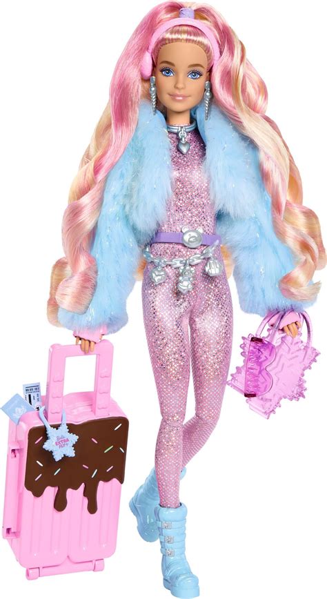 Lalka Barbie Extra Fly Zimowa W Podr Y Z Zimowymi Ubrankami Hpb