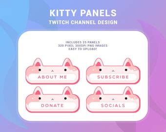 Moon Cat Twitch Pack Version 2 Badges Overlays Panels Etsy