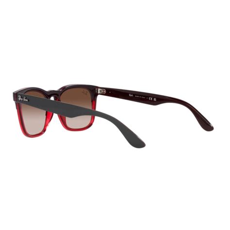 Ray Ban Rb Steve Grey On Transparent Red Sunglasses Unisex