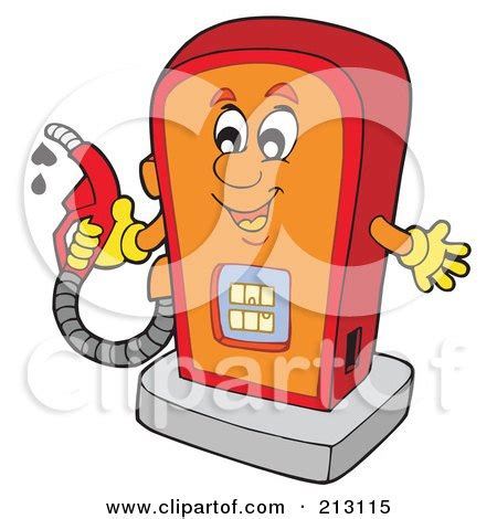 Royalty-Free (RF) Clipart Illustration of a Happy Gas Pump Holding A ...