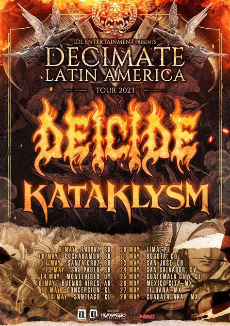 DEICIDE Y KATAKLYSM Decimate Latin America Tour 2023 METALTOWER NET