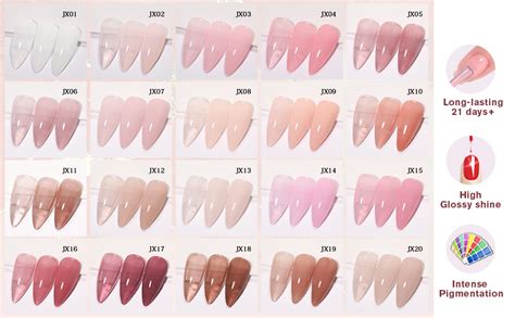 Amazon Shoyum Pcs Jelly Nude Gel Nail Polish Set Sheer Pink