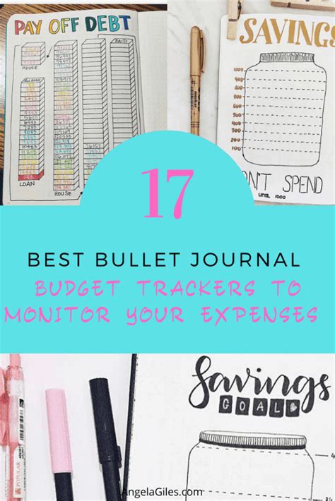 bullet journal budget trackers  monitor  expenses