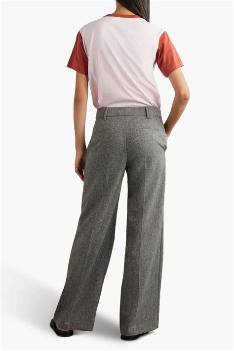 See By ChloÉ City Wool Blend Tweed Straight Leg Pants The Outnet