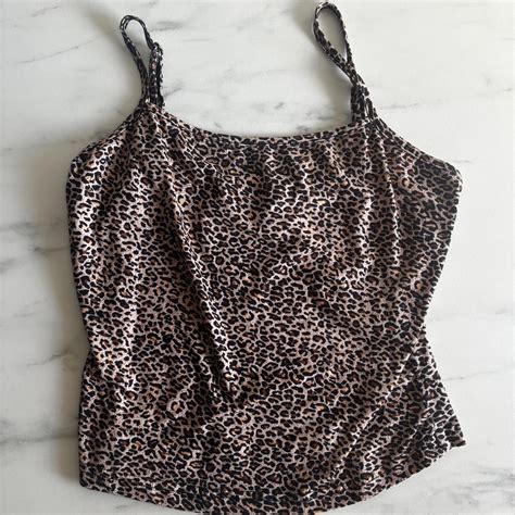 SHEIN Cheetah Print Tank Top W Adjustable Depop