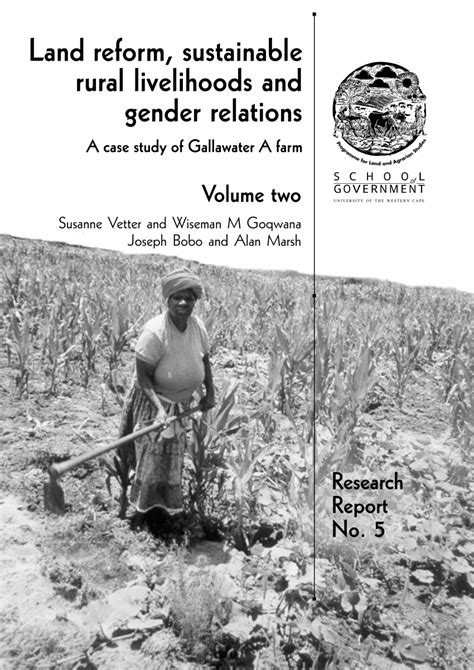 Pdf Land Reform Sustainable Rural Livelihoods And Gender Relations A