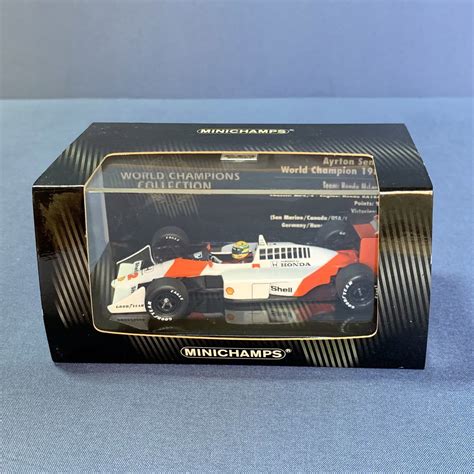 やや傷や汚れありMINICHAMPS 1 43scale McLaren Honda MP4 4 A Senna WC 1988の落札