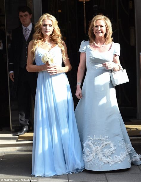 Paris Hilton Stuns In Powder Blue Bridesmaid Dress At Sister Nickys