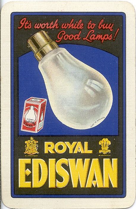 Lighting Gallery Net Playing Cards Royal Ediswan Playing Card