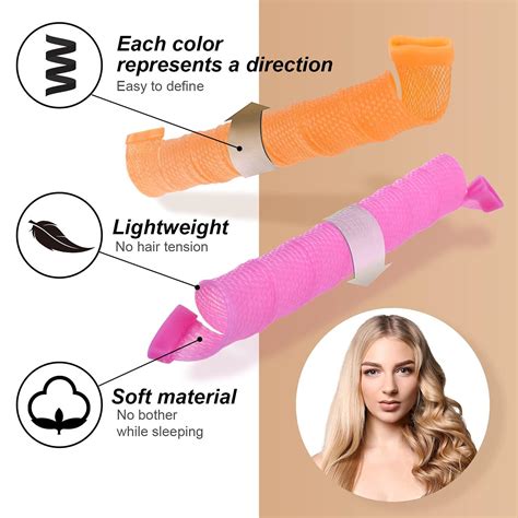 40pcs Spiral Hair Curlers for Long Hair | No Heat Curlers 22inch