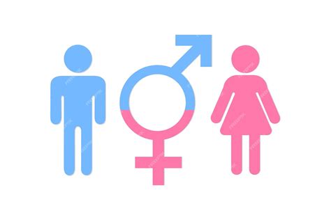 Mulher é Feminino Ou Masculino - Vetor de símbolo de gênero masculino e feminino | Vetor Premium