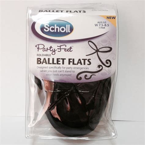 Scholl Party Feet Foldable Ballet Flats Highly Raved Womens Fashion