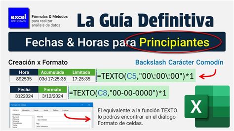 La Guía Definitiva Para Entender Fechas Y Horas En Excel Youtube