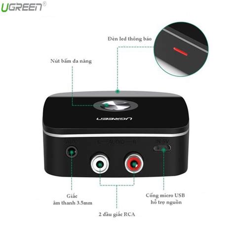 Bộ Thu Bluetooth 5 0 Cho Loa Amply Ugreen 30445 Hàng Chính Hãng BH