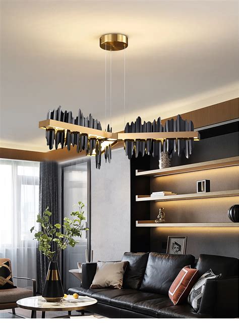 Copper Steel New Black Gold Luxury Chandelier