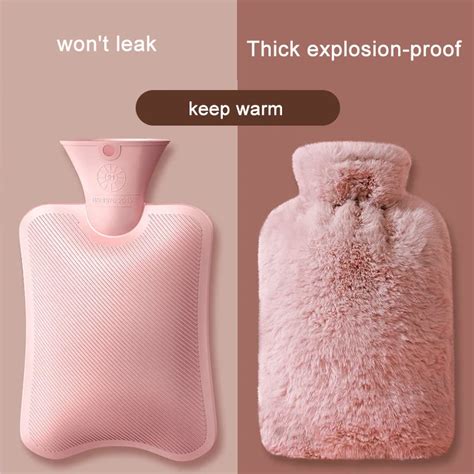 Ml Winter Plush Hot Water Bag PVC Explosion Proof And Heat