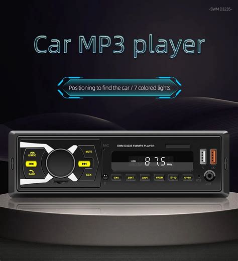 Autoradio Num Rique Bluetooth Pour Voiture Lecteur MP3 Radio FM Musique