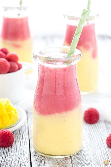 Mango Raspberry Sunshine Yogurt Smoothie Cooking On The Front Burner