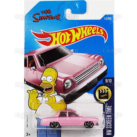 The Simpsons Family Car #112 pink - 2017 Hot Wheels Basic E Case Assortment - Camco Toys