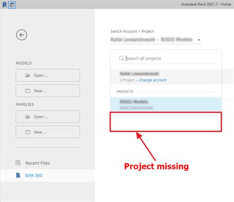 The Specific Project Folder Is Not Visible When Initiating Model To Bim 360 From Revit While It