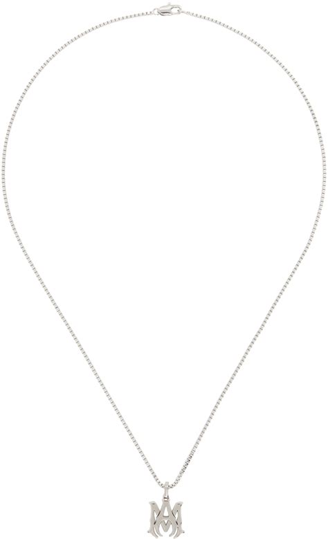 Amiri Silver Ma Necklace Amiri