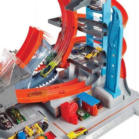 Tor Hot Wheels City Mega garaż Rekina 2 Autka FTB6 7732677704 oficjalne archiwum Allegro
