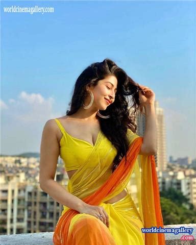 Sonarika Bhadoria Hot Yellow Saree Stills