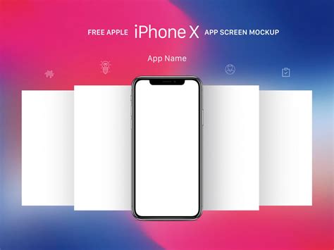 iPhone With App Screens Free Mockup - Free Mockup World