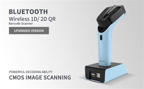 NETUM Bluetooth Wireless 2D Barcode Scanner Hands Free Barcode Reader