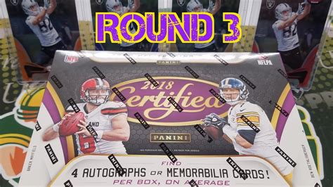 Panini Certified Football Hobby Box Hits Per Box Youtube