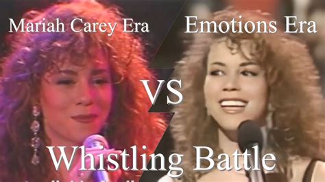 Mariah Carey Debut Era Vs Emotions Era Whistling Battle Youtube