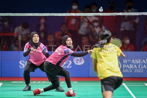 FINAL BADMINTON GANDA PUTRI SL3 SU5 APG 2022 ANTARA Foto