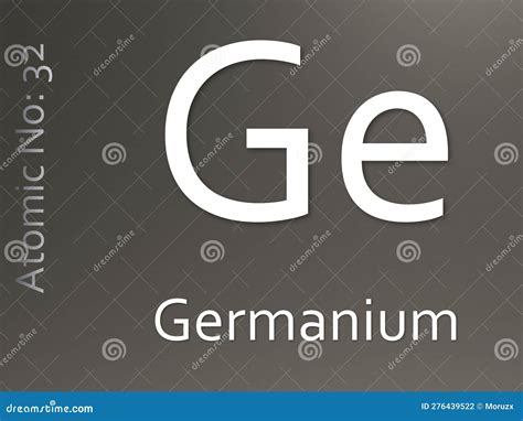 Germanium Chemical Element Symbol on Grey Background Stock Illustration ...