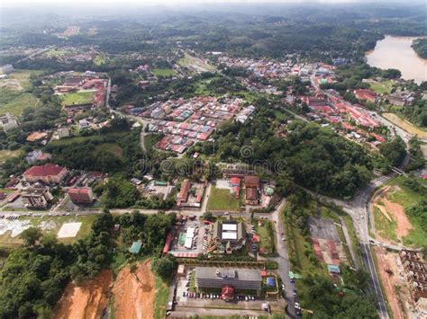 Aerial View of Kuala Krai Town Stock Image - Image of house ...