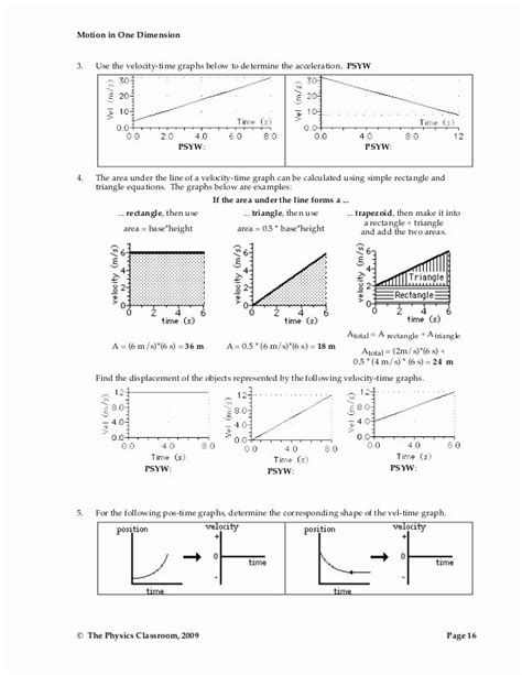 50 Velocity Time Graph Worksheet Answers