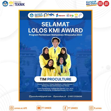 Tim FT UNNES Berhasil Lolos Dalam KMI AWARD 2023 Faculty Of Engineering