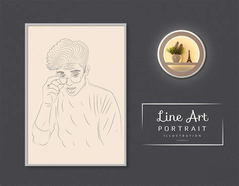 Line Art Portrait Illustration Vector Art :: Behance