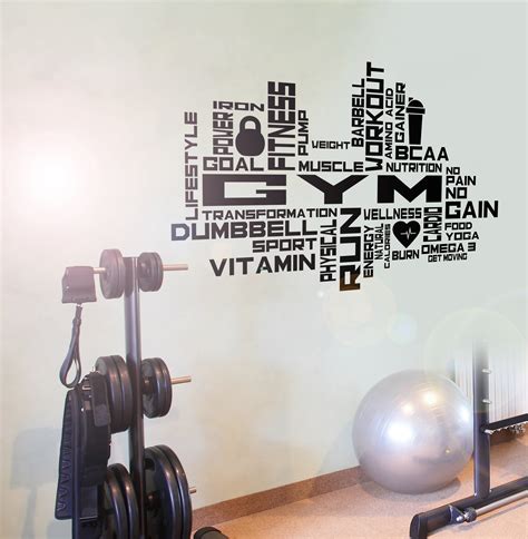 Vinyl Wall Decal Gym Motivation Sport Beautiful Body Health Stickers