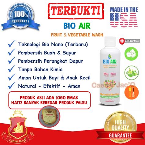 Jual Bio Air Fruit Veggie Wash Pembersih Pencuci Buah Sayur Lemak