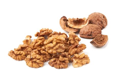 Premium Photo | Walnuts on white