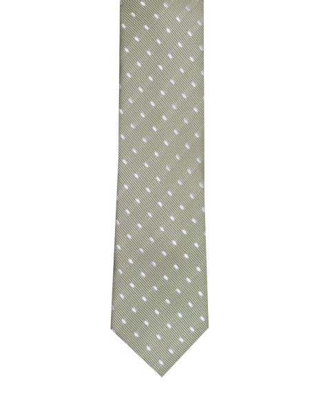 Corbata Original Estrecha Puntos Verde Vizenzo