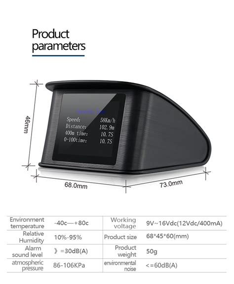 P10 26 Inch Universal Obdii Smart Head Up Display Car Hud Diagnostic