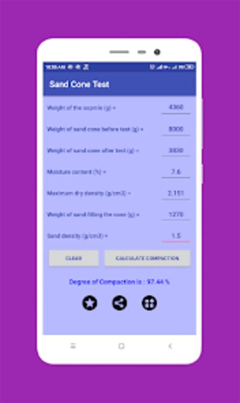 Sand Cone Test اختبار الدمك для Android — Скачать