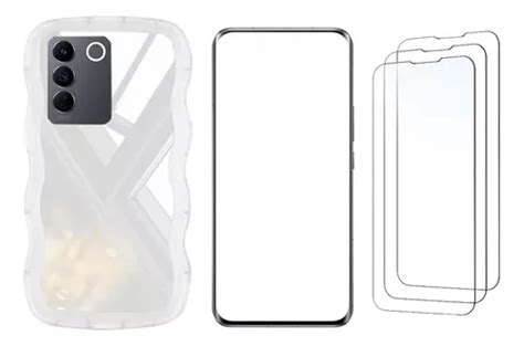 Funda Para Vivo V25e Borde Ondulado Tener Vidrio Membrana 2 Cuotas