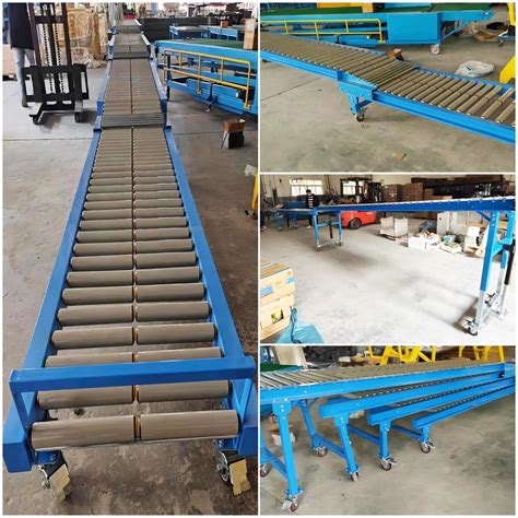 Telescopic Gravity Roller Conveyor Mm Width Extendable Conveyor