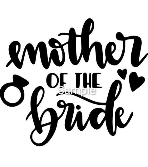 Mother of the Bride Svg Jpg Dxf and Png Files Digital | Etsy