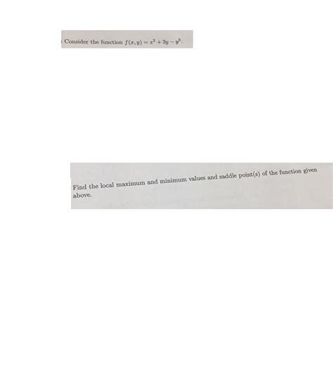 Solved Consider The Function F X Y X 2 3y Y 3 Find