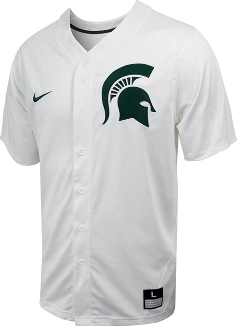 Nike Mens Michigan State Spartans White Full Button Replica Baseball